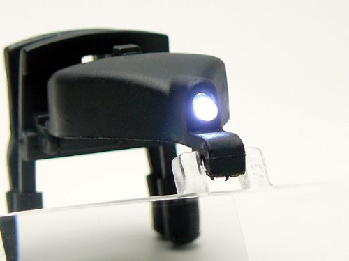 [9307CHV] Set lupas tipo pinza para engancha en las gafas con luz led con 3 lupas 1.5, 2.5 y 3.5X Chaves. Mod. 19307