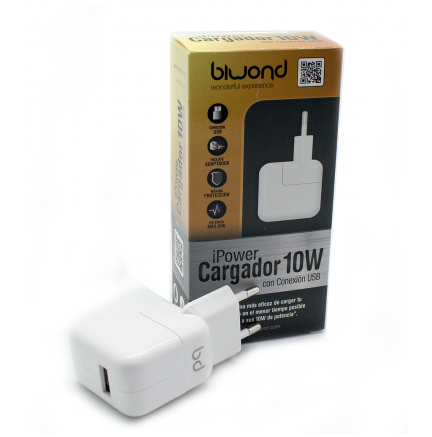 [95003ENU] Cargador Pared 10W (2.1A) iPower USB Biwond. Mod. iPower
