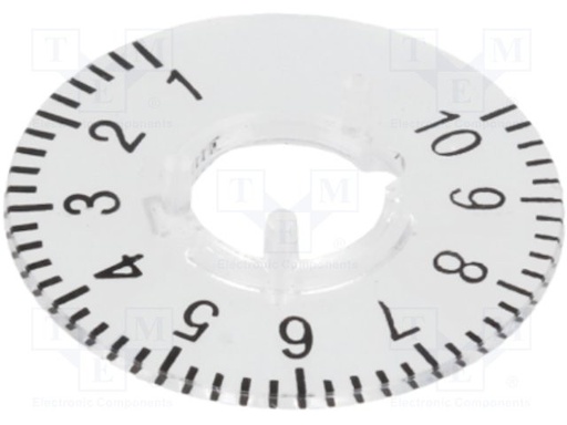 [A4416060] Disco policarbonato potenciometro con escala 36mm. Mod. A4420060