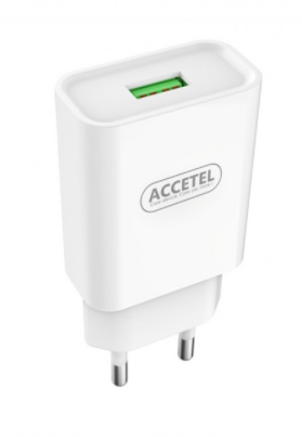 [AC330WSUR] Cargador móvil USB 2.1A blanco Accetel. Mod. AC300