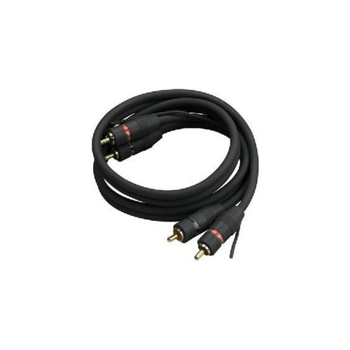 [AC500SWMON] Cable 2 RCA a 2 RCA macho 5m negro CARPOWER. Mod. AC-500/SW