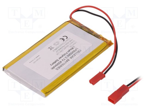[ACCULP805080CLTME] Batería Li-Po 3,7V 4000mAh 8,5x50,5x80,5mm. Mod. LP805080