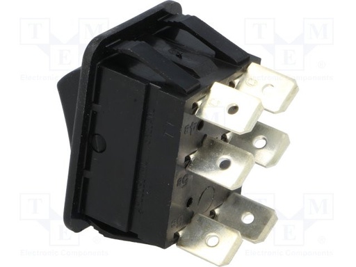 [AEC1561ABBBME] Pulsador conmutador ON-(ON) 16A/250VCA negro. Mod. C1561ABMBB