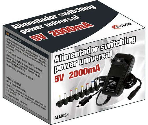 [ALM038ELM] Alimentador Electrónico Universal 5Vcc/2,0A. Mod. ALM038