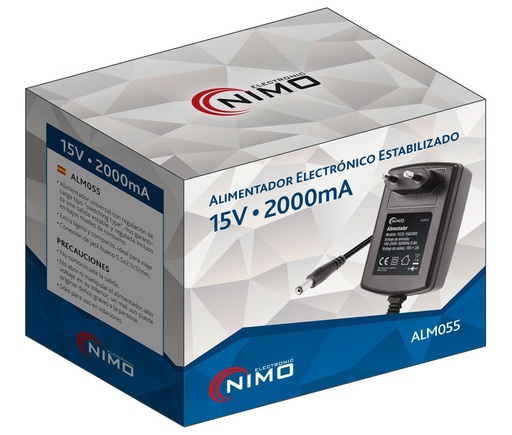 [ALM055ELM] Alimentador Electrónico Universal 15Vcc/2,0A. Mod. ALM055