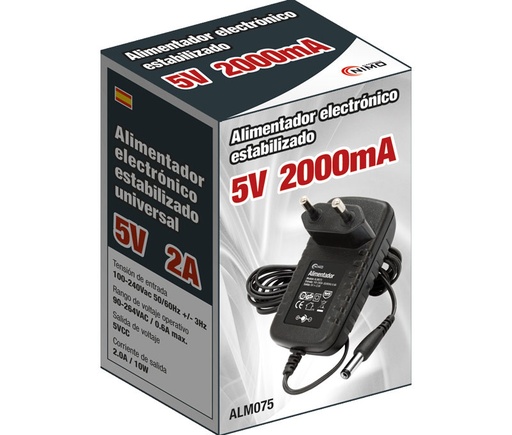 [ALM075ELM] Alimentador Electrónico Universal 5Vcc/2,0A. Mod. ALM075