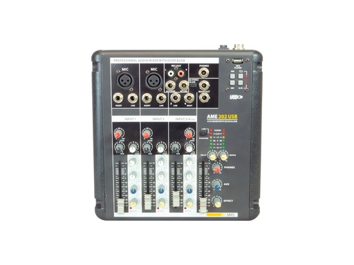 [AME202USBAMS] Mesa de mezclas 2 canales USB/MIC/LINEA  AMS. Mod. AME 202 USB