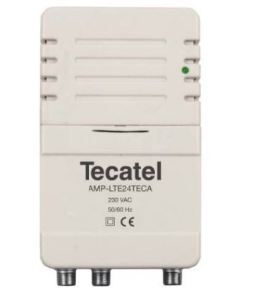 [AMPLTE24TECATEC] Amplificador de interior con 2 salidas de 47-690 MHz y 24 dB AMP-LTE24TECA