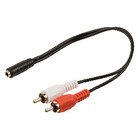 [AP22255BO02ARI] Conexión adaptador de audio jack estéreo 2 RCA macho - 3.5 mm hembra. Mod. AU4000024