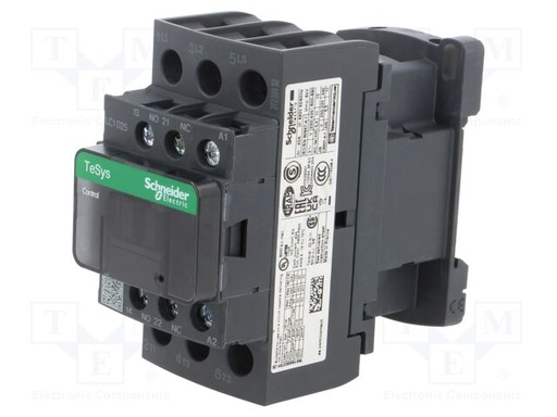 [LC1D25P7] Contactor 3P 3NO 25A + 1NO + 1NC 230VAC Schneider. Mod. LC1D25P7