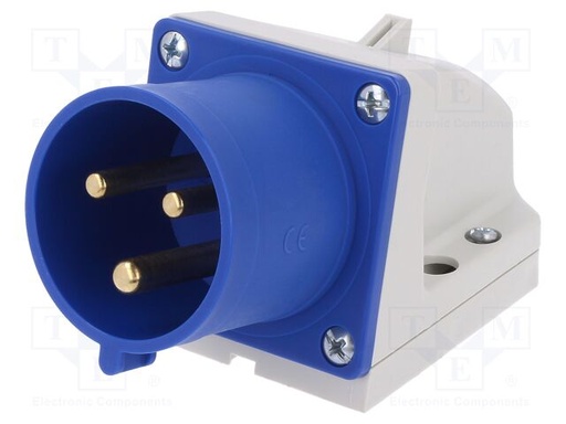 [5236TME] Clavija macho superficie sin tapa industial 2P+T 32A. Mod. 523-6