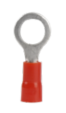 [ASRVS1256] Terminal circular preaislado, rojo, 0.5 mm² a 1.5mm². Mod. ASRVS1256