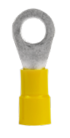 [ASRVS55] Terminal circular preaislado, amarillo, 4.0 mm² a 6.0mm². Mod. 2040093