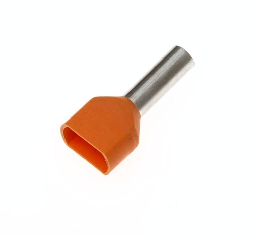 [TE6485] Puntera doble aislada 2x4.0mm2 naranja. Mod. 2040181