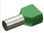 [ASTE6014] Puntera doble aislada 2x6.0mm2 verde. Mod. ASTE6014