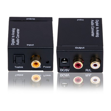[AU2000002DIM] Convertidor de audio digital TOSLINK/COAXIAL a ANALOGICO RCA 0324E. Mod. 376194