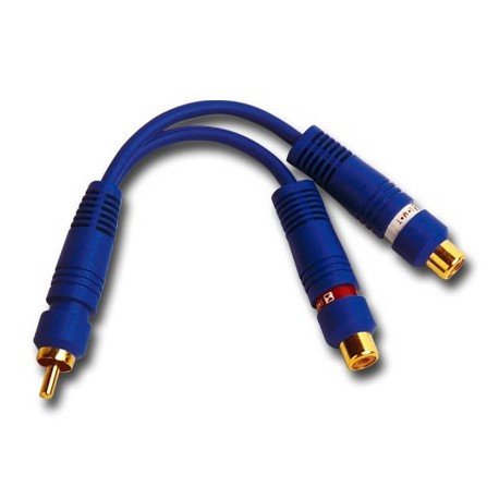 [AU4000023DIM] Conexión Y RCA macho a doble RCA hembra cable OFC 15cm. Mod. 9527325