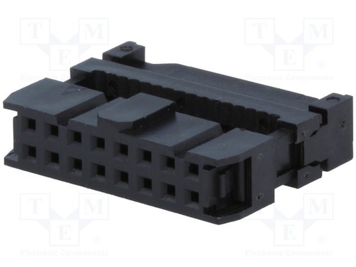 [AWP16TME] Enchufe IDC hembra PIN:16 IDC para cable cinta 1,27mm dorado. Mod. AWP-16