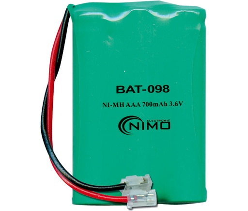 [BAT098ELM] Pack de baterías 3,6V 700mAh NI-MH. Mod. BAT098