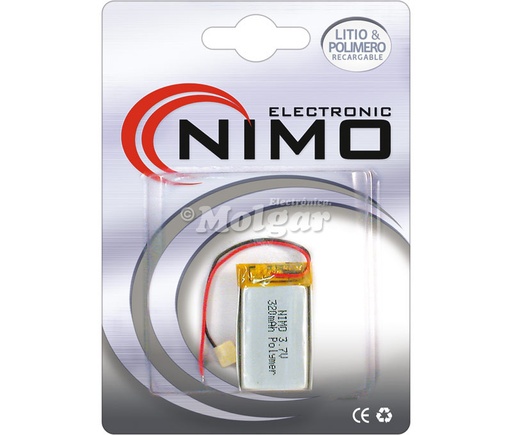 [BAT521ELM] Batería recargable Li-Polímero 3.7V 280mAh. GSP052035. Mod. BAT521