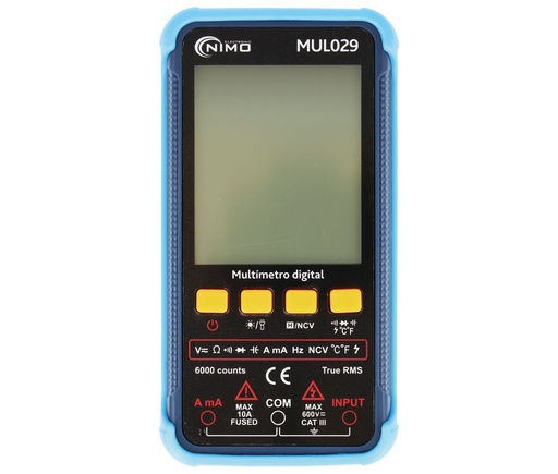 [MUL029ELM] Multímetro auto rango de bolsillo True RMS CAT. III 600V. Mod. MUL029