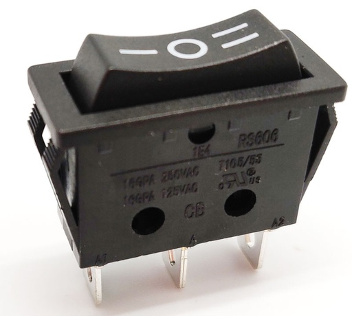 [45049ELK] INTERRUPTOR DE 3 POSICIONES ON-OFF-ON 6A/250V. Mod. 4236