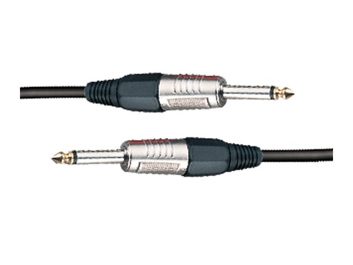 [CBL00104AMS] Cable para instrumento con conectores Jack ¼". Color negro. 6 metros 1,5 metros AMS. Mod. CBL104