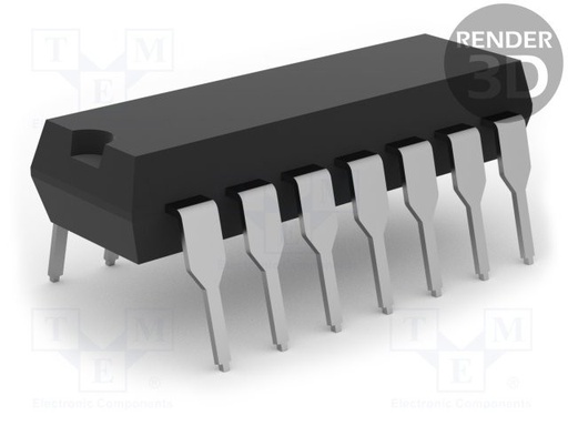[CD4047] Circuito integrado digital astable / monoestable multivibrador 1 Canal. Mod. CD4047BE