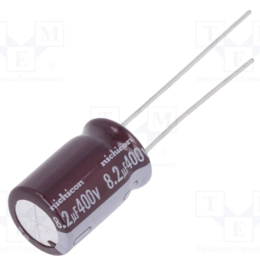 [CE8.2400TME] Condensador electrolítico THT 8.2uF 400VCC Ø10X16mm. Mod. CE8.2400