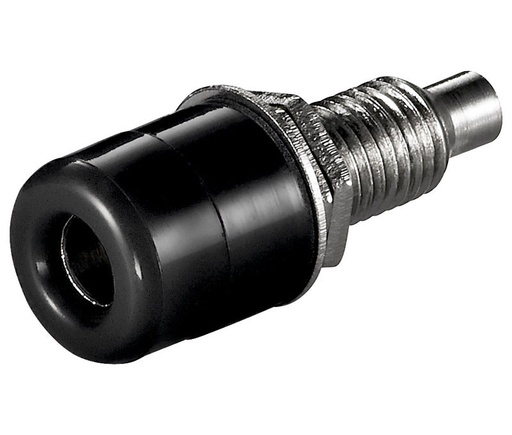 [CON683ELM] Hembrilla de panel aislada 4,0mm negra. Mod. 09070N