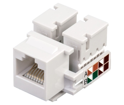 [CON730] Conector Keystone RJ45 Cat.6 UTP hembra panel. Mod. CON730