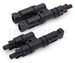 [CON958] Pareja de conectores dobles MC4. Mod. SOL04