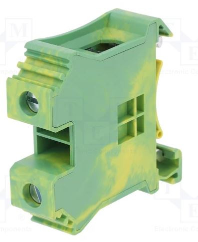 [RHEK35TME] Borna tierra carril DIN 35.0mm2 amarillo verde. Mod. CGT35