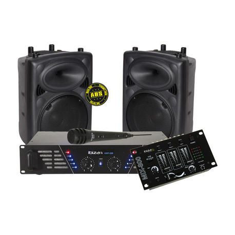 [DJ300MKIICAL] EQUIPO DE SONIDO COMPLETO IBIZA SOUND DJ300MKII 600W