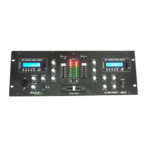 [DJM250BTMKII] Mesa de mezclas DJ c/ 2 USB, SD & BLUETOOTH Ibiza Sound. Mod. DJM250BT-MKII.