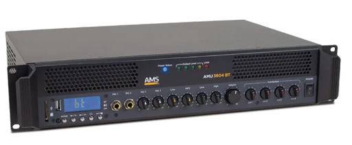 [AMU3604BT] Amplificador mezclador 8/16 Ohm 360W @ L70/100V MP3. USB/Bluetooth/FM/SD AMS. Mod. AMU 3604 BT