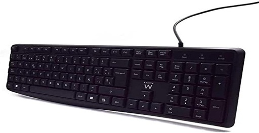 [EW3001] Teclado USB negro c/cable Ewent. Mod. EW3001