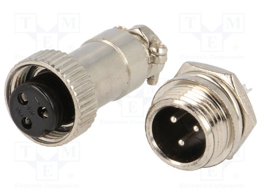 [DS1110013B6] Conector hembra enchufe de micrófono MINI macho, hembra PIN:3. Mod. DS1110-01-3B6
