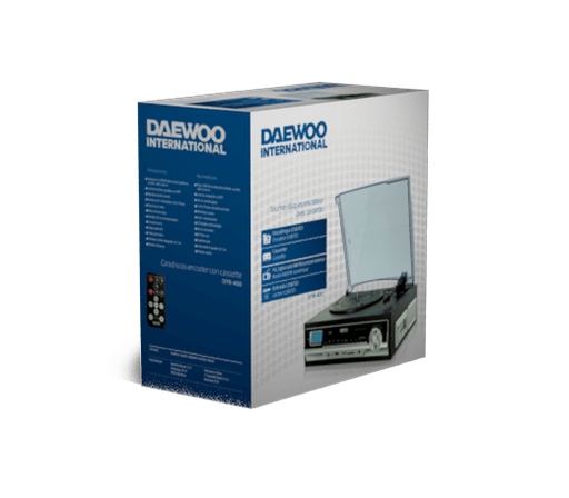 [DTR400DAE] Tocadiscos con cassette MP3 USB Daewoo. Mod. DTR-400