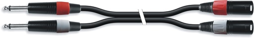 [EQ633002SEME] Conexión 2 Jack 6,3 Mono a 2 XLR macho 2 metros. Mod. 43032ELG