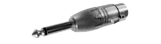 [1599ELG] Adaptador XLR Hembra 3 Pins a Jack 6,3 Mono METALICO. Mod. MCAA202