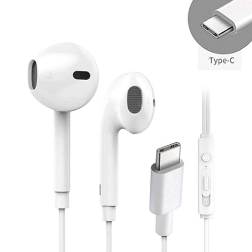 [EP1917] Auricular con micro USB C blanco. Mod. EP1901