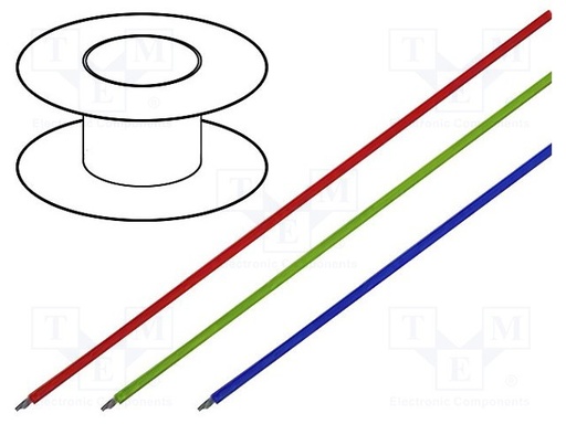 [HEAT205SC10RDTME] Cable 1,0mm2 rojo resistente temperatura -100÷205°C 500V. Mod. HEAT205SC-1.0RD