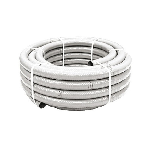 [HIDROFLEX] Tubo desagüe PVC blanco flexible M20 25 metros. Mod. HIDROFLEX