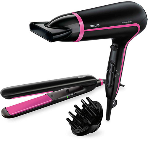 [HP864060DSC] Pack secador y plancha de pelo Philips. Mod. HP8640/60