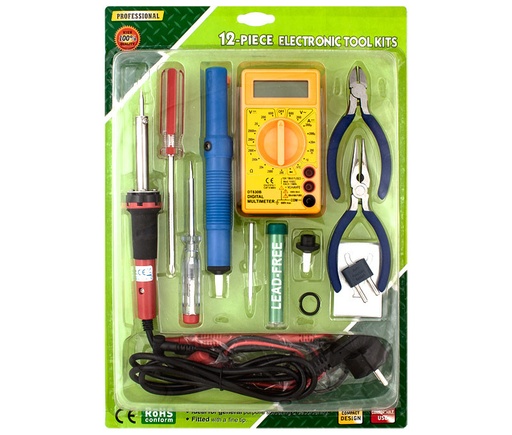 [HRV7574ELM] Kit herramientas soldadura y multímetro FP. Mod. HRV7574