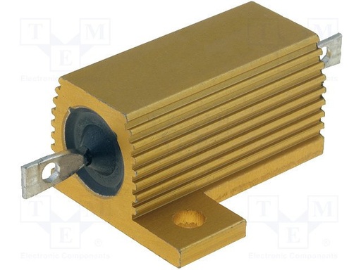 [HS251RFTME] Resistor bobinado con radiador atornillado 1Ω 25W ±1%. Mod. HS25-1RF