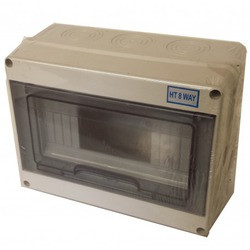 [HT08SAS] Caja estanca superficie modular 8E puerta transparente. Mod. HT-8W