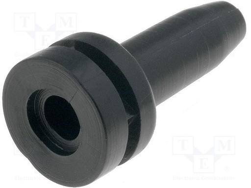 [HV2103PVCBKM1TME] Manguito pasacable 3mm paso PVC negro. Mod. HV2103-PVC-BK-M1
