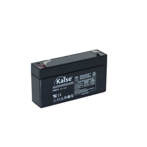 [KB612TEM] Batería plomo 6V 1,2Ah AGM KAISE. Mod. KB612